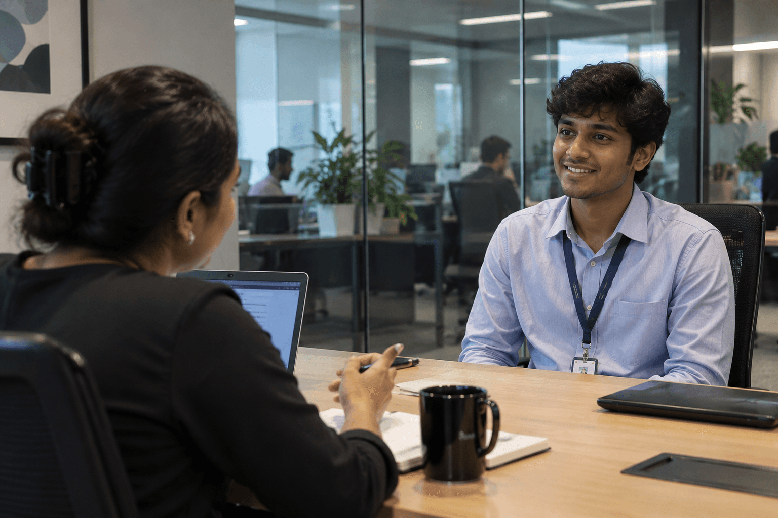 Enterprise technology team reviewing data-driven hiring insights